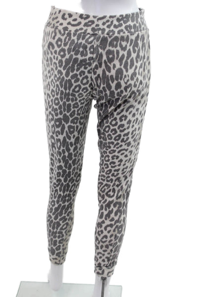 Chaser Womens Ankle Beige Animal Print Leggings Size XS