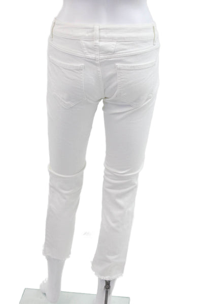 Closed Women Cropped Ankle Skinny Jeans White High Rise Size 26