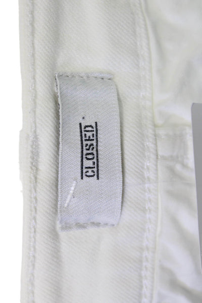 Closed Women Cropped Ankle Skinny Jeans White High Rise Size 26