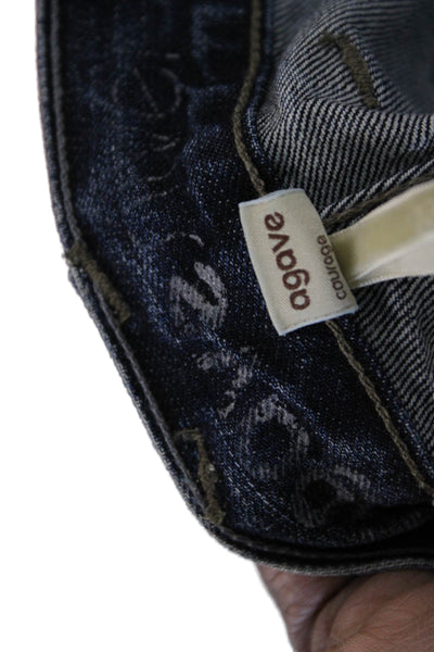 Agave Mens Dark Blue Straight Cotton Jeans Size 31