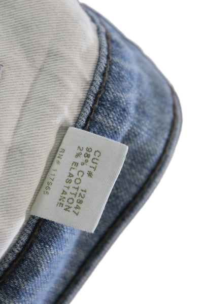 J Brand Mens Light Blue Cropped Straight Jeans Button Closure Size 30
