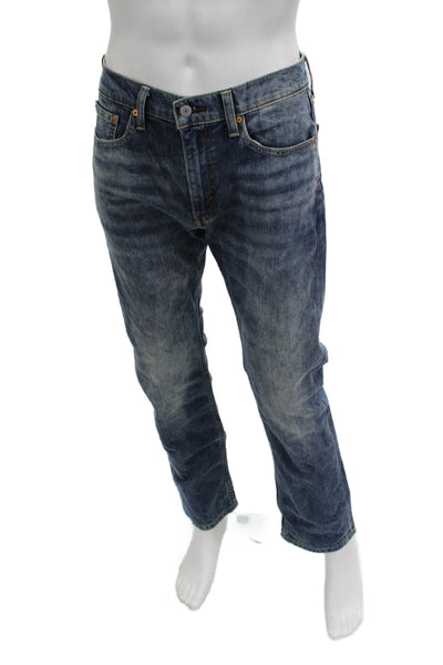 Levis Men Straight Jeans Blue 100% Cotton Button Fly Size 31