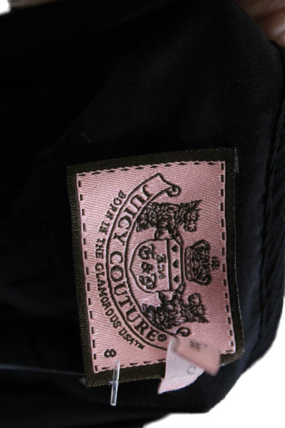 Juicy Couture Women Tunic Tank Silk Sleeveless Round Neck Black Size 8