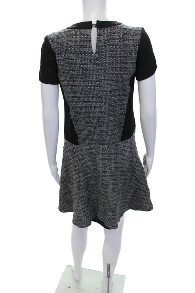 Madewell Womens A-Line Fit & Flare Knee Length Black Dress Size 0