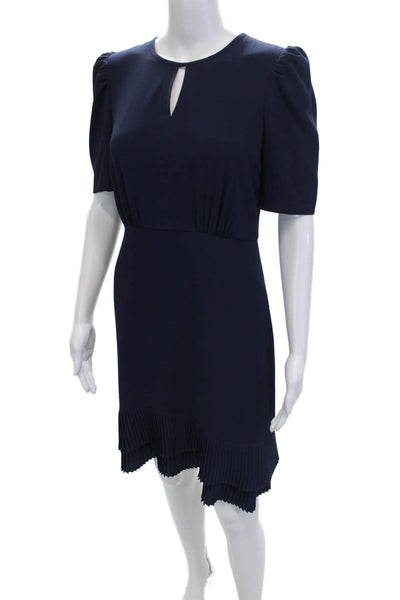 Maggy London Women Sheath Dress Dark Blue Knee Length Short Sleeve Size 2