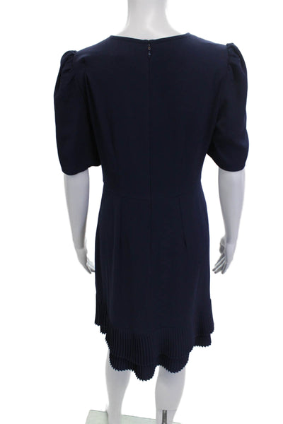 Maggy London Women Sheath Dress Dark Blue Knee Length Short Sleeve Size 2