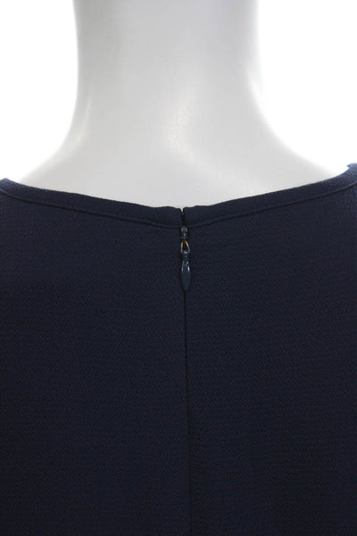 Maggy London Women Sheath Dress Dark Blue Knee Length Short Sleeve Size 2