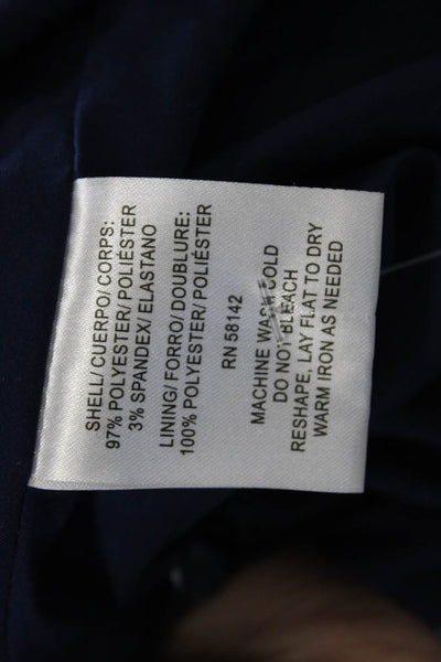 Maggy London Women Sheath Dress Dark Blue Knee Length Short Sleeve Size 2
