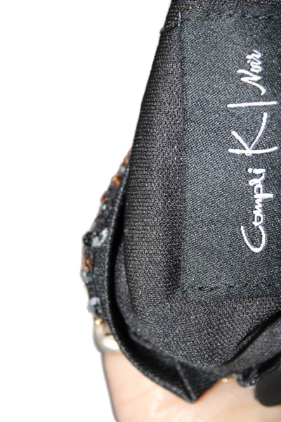 Compli K Womens Bodycon Mini Dress Black Mock Neck Long Sleeve Size L