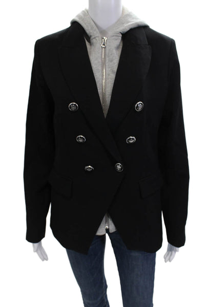 Renuar Women Classic Black Collared Button Blazer Long Sleeve Size 4