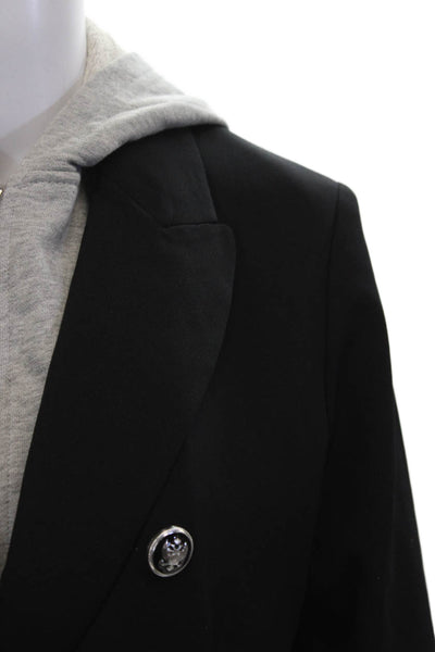 Renuar Women Classic Black Collared Button Blazer Long Sleeve Size 4