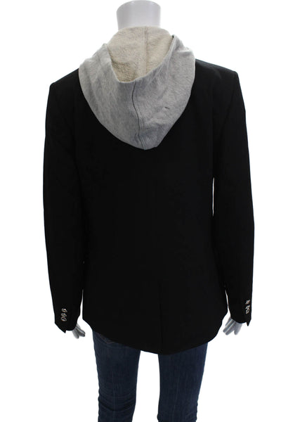 Renuar Women Classic Black Collared Button Blazer Long Sleeve Size 4