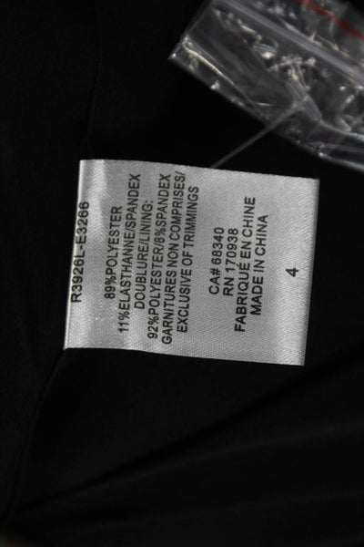 Renuar Women Classic Black Collared Button Blazer Long Sleeve Size 4