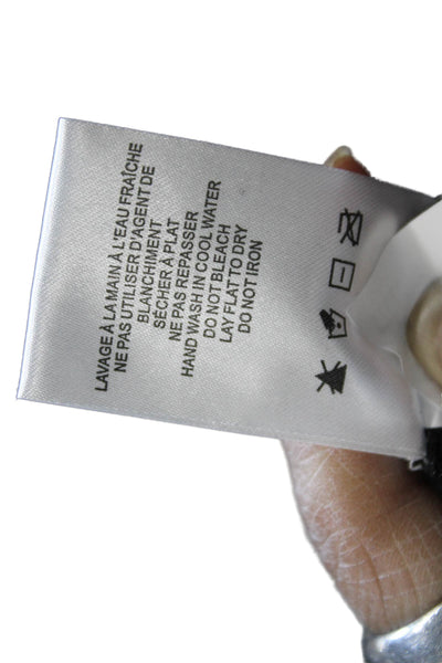 Renuar Womens Black V Neck Long Sleeve Cardigan Drawstring Size L