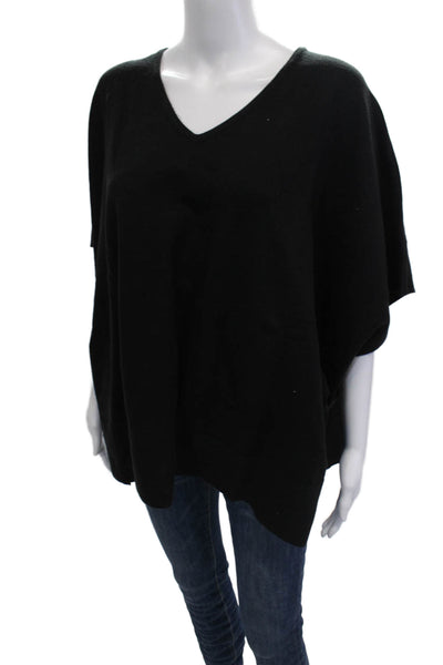 Renuar Women Plus Sleeveless V-Neck Tunic Top Black Basic Size XL