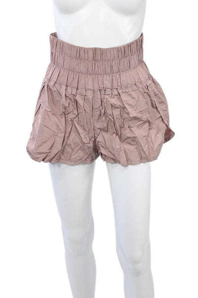FP Movement Womens Bohemian Solid Pink Nylon Shorts Size M