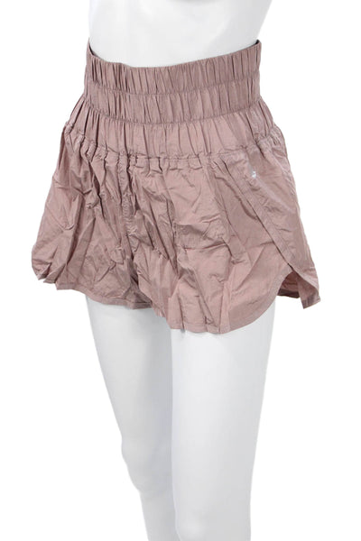 FP Movement Womens Bohemian Solid Pink Nylon Shorts Size M