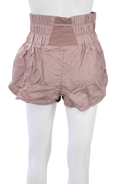 FP Movement Womens Bohemian Solid Pink Nylon Shorts Size M