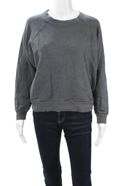 Reformation Women Pullover Sweatshirt Dark Gray Size S