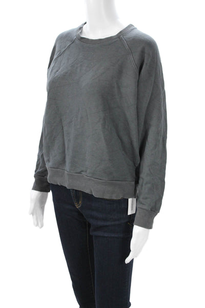 Reformation Women Pullover Sweatshirt Dark Gray Size S