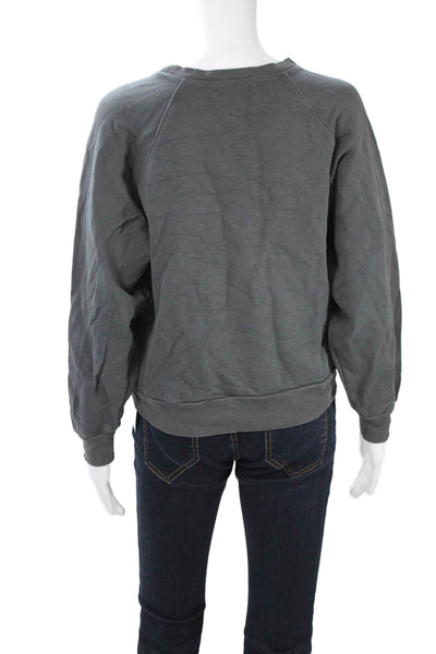 Reformation Women Pullover Sweatshirt Dark Gray Size S