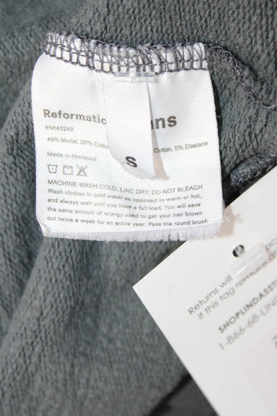 Reformation Women Pullover Sweatshirt Dark Gray Size S