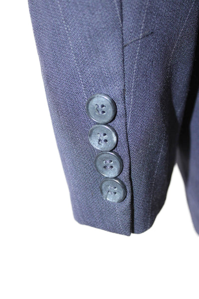 Joseph Abboud Mens Dark Blue Striped Wool Suit Jacket Size 40