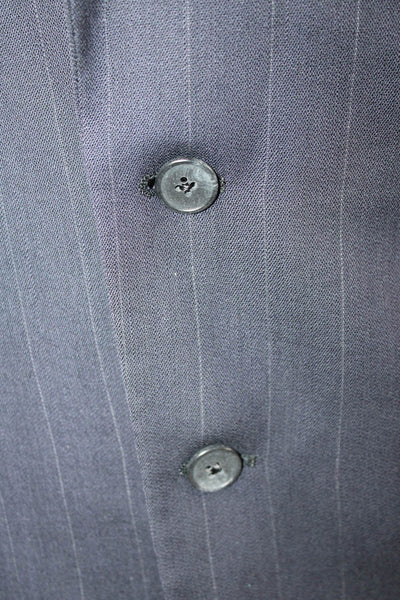 Joseph Abboud Mens Dark Blue Striped Wool Suit Jacket Size 40
