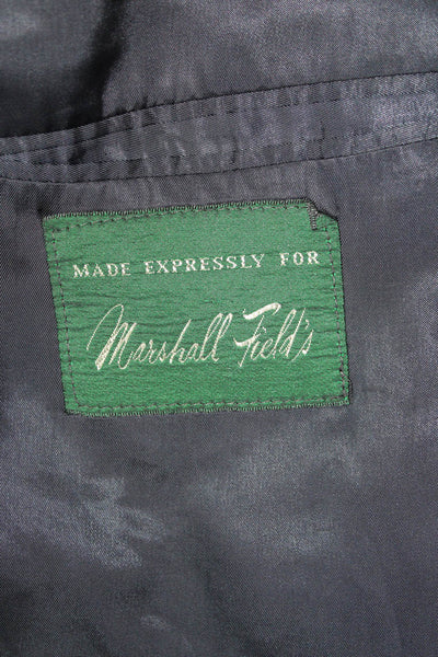 Joseph Abboud Mens Dark Blue Striped Wool Suit Jacket Size 40