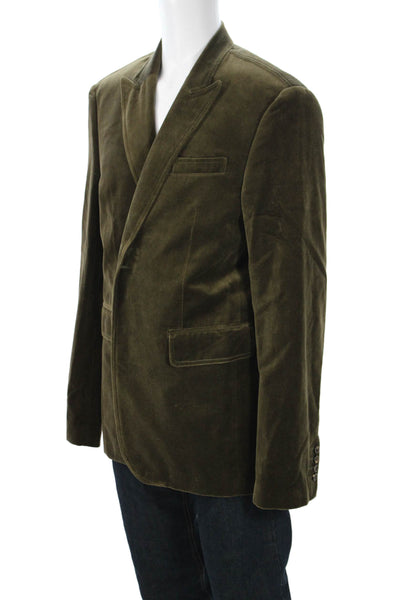 7 For All Mankind Mens Brown Cotton Button Blazer Long Sleeve Fall Size XL