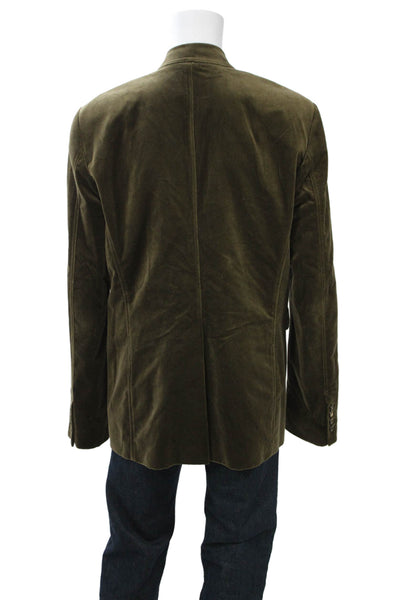 7 For All Mankind Mens Brown Cotton Button Blazer Long Sleeve Fall Size XL