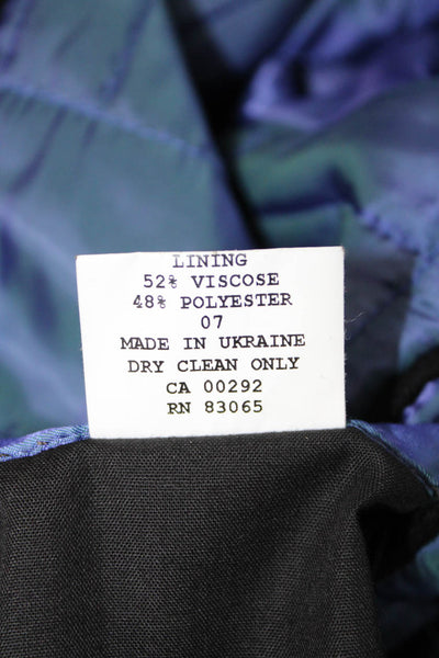 Hart Schaffner Marx Mens Black Wool Cashmere Overcoat Size 48