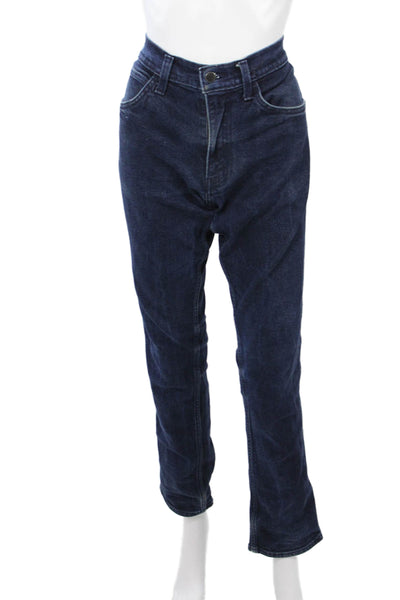 Levi's Mens Straight Dark Blue High Rise Jeans Inseam 32 Size 34