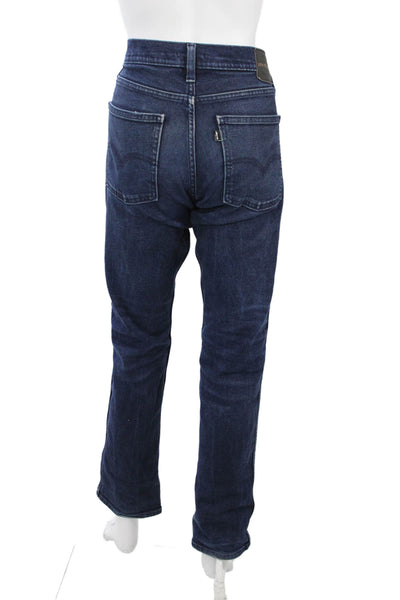 Levi's Mens Straight Dark Blue High Rise Jeans Inseam 32 Size 34