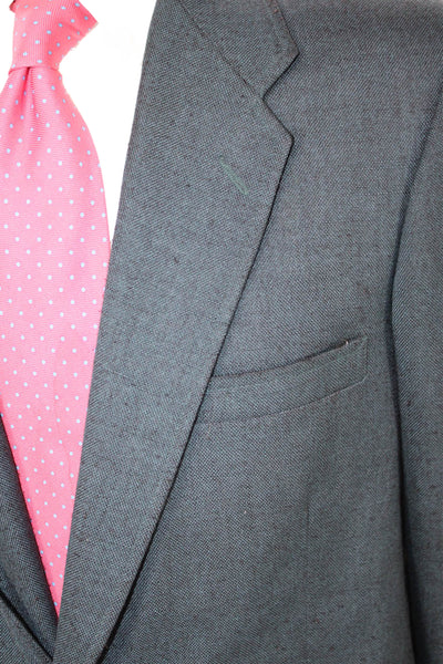 Farah Mens Dark Gray Wool Blend Button Blazer Classic Size 44