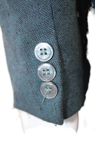Farah Mens Dark Gray Wool Blend Button Blazer Classic Size 44