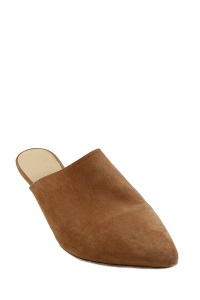 Jenni Kayne Womens Suede Pointed Toe Mule Pumps Brown Size 39 9