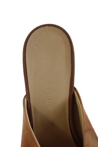 Jenni Kayne Womens Suede Pointed Toe Mule Pumps Brown Size 39 9