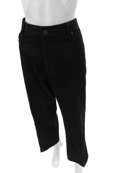 Ermenegildo Zegna Mens Cropped Black Pants Size 36