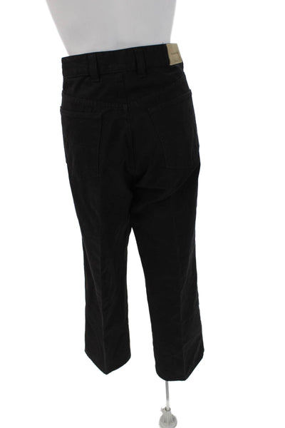 Ermenegildo Zegna Mens Cropped Black Pants Size 36