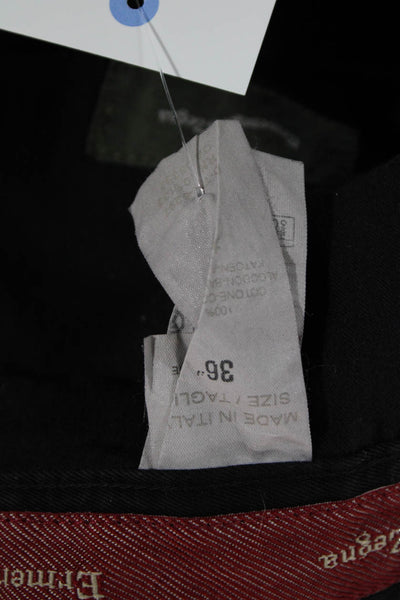 Ermenegildo Zegna Mens Cropped Black Pants Size 36