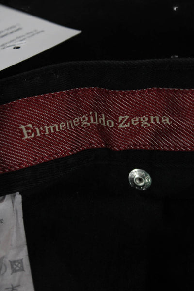 Ermenegildo Zegna Mens Cropped Black Pants Size 36