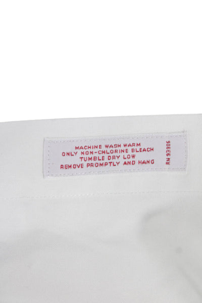 Brooks Brothers Mens Point Collar Shirt White Supima Big Tall Size L