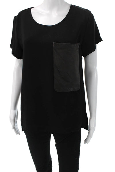 Rag & Bone Women Basic Black T-Shirt Short Sleeve Round Neck Size S