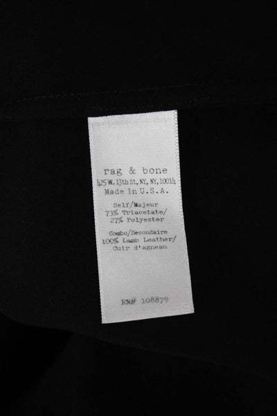 Rag & Bone Women Basic Black T-Shirt Short Sleeve Round Neck Size S