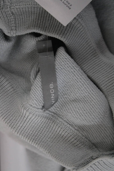 Vince Women Pullover Sweater Gray Cotton Crew Neck Long Sleeve Size M