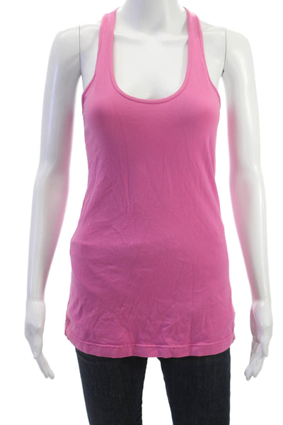 Lululemon Womens Basic Sleeveless Tank Pink Round Neck Nylon Blend Size S