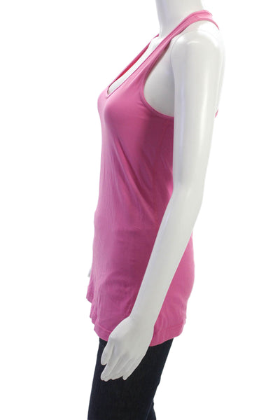 Lululemon Womens Basic Sleeveless Tank Pink Round Neck Nylon Blend Size S