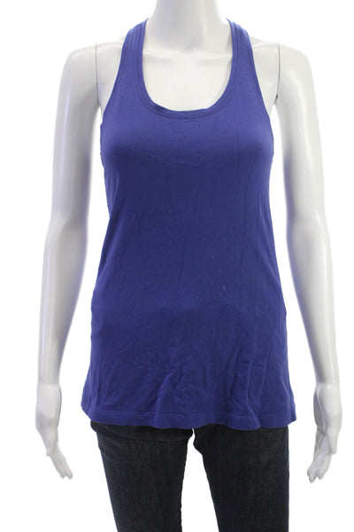 Lululemon Womens Basic Sleeveless Tank Blue Nylon Blend Round Neck Size S