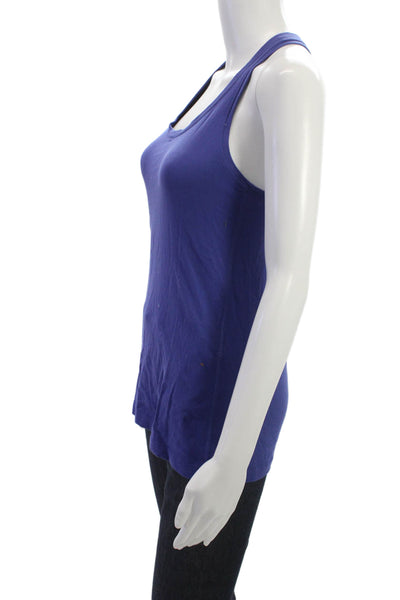 Lululemon Womens Basic Sleeveless Tank Blue Nylon Blend Round Neck Size S